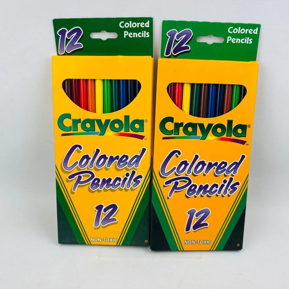 Vintage Crayola Colored Pencils 12 Count Lot of 3 Packs‎ 1998 1999 2000